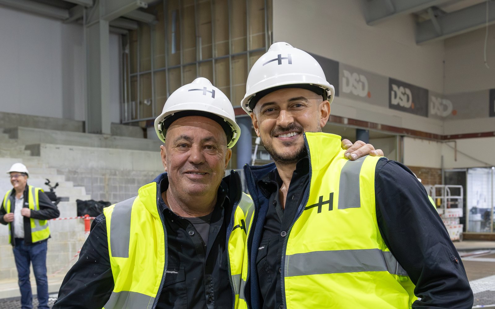 Peter Gualtieri and Daniel Venuto of Highlands Concrete Constructions on site